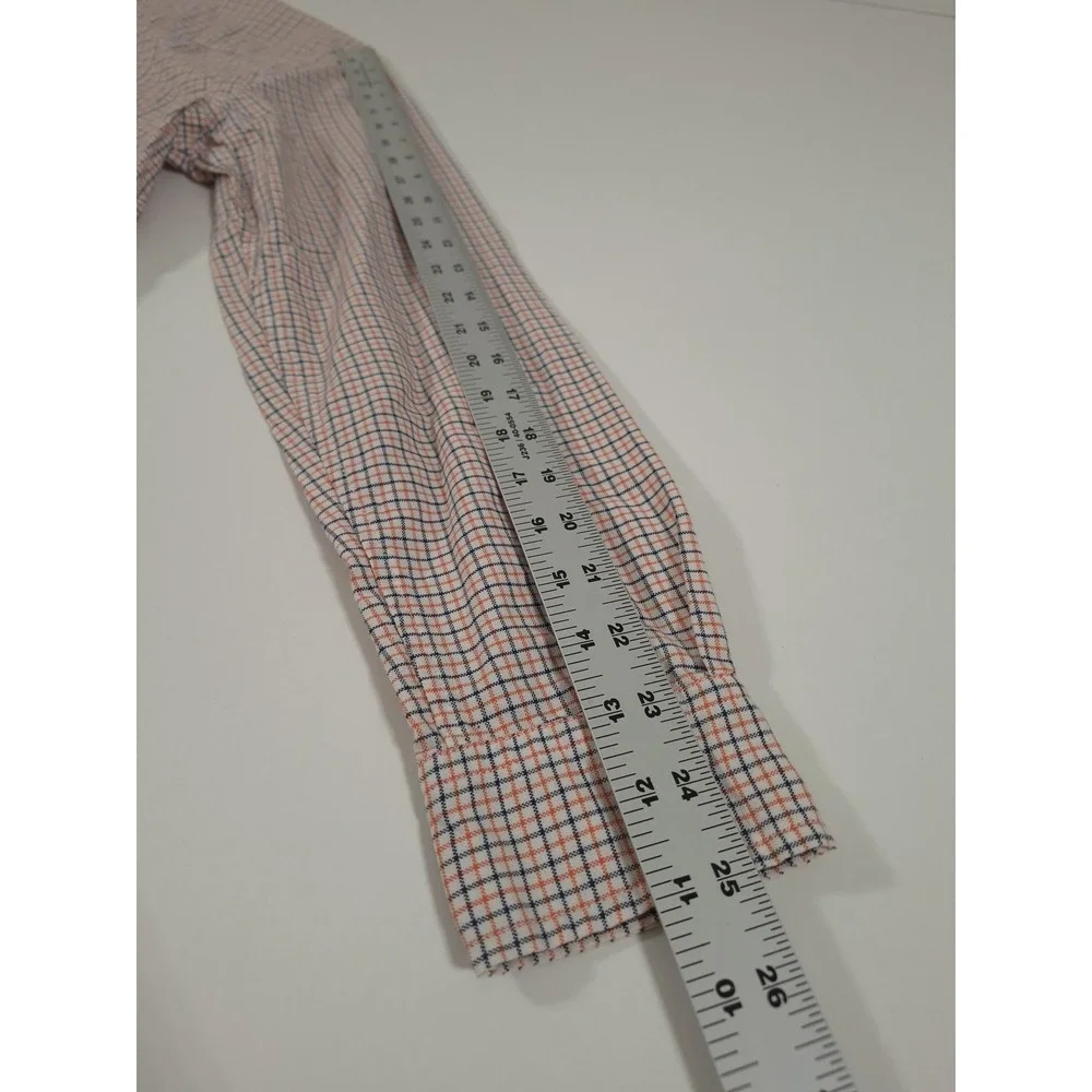 Ralph Lauren Shirt Boys XL 18-20 Orange Check Button Down Long Sleeve Pony Logo